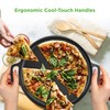 NutriChef 13-Inch Flat Cast Iron Pizza Pan - Versatile Pre-Seasoned