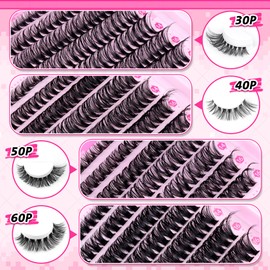 wiwoseo wiwoseo Cluster Eyelash Extensions 560pcs Lash Clusters Wipsy Cluster Lashes D Curl Eyelashes Clusters Individual Lashes DIY Lash Extensions Cluster Lashes Natural Look Eyelashes Clusters (8-16MM)