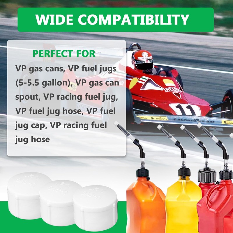 12 Pcs Racing Fuel Jug Hose Caps Compatible with VP