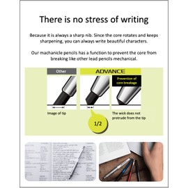 KURU TOGA Advance Upgrade Model 0.5mm Red body + HB/B/2B Refills, Sticky Notes Value Set