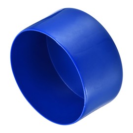 sourcing map 2pcs Rubber End Caps 100mm ID Vinyl Round Tube Bolt Cap Cover Screw Thread Protectors Blue