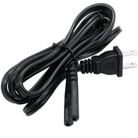 TWTADE 2 Prong 6ft Power Cord AC Wall Plug 2-Slot Polarized 18AWG 10A, 7A 125V Wire PS2/3/4/5 Replacement Extension Cords for Vizio TV, Monitor, Printer, Camera etc I-036