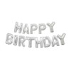 Stunning Silver "Happy Birthday" Foil Letter Balloon Banner Kit -