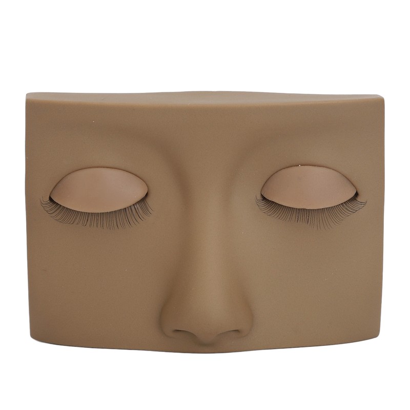 Eyelash Mannequin Practice Lash Makeup Head Practice 3 Pairs Dual