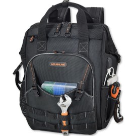 WELKINLAND 55-Pockets Tool backpack, Tool bag backpack, Backpack tool bag, Tool back pack, Electrician backpack, Tool backpacks hvac, Tools backpack heavy duty