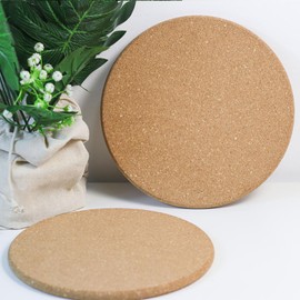10pcs Round Heat Insulation Cork Coasters,Drink Placemat Plain,Coffee Tea Cup Mat