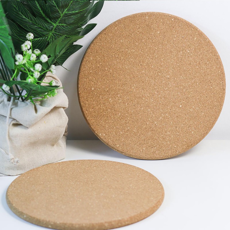 10pcs Round Heat Insulation Cork Coasters,Drink Placemat Plain,Coffee Tea Cup