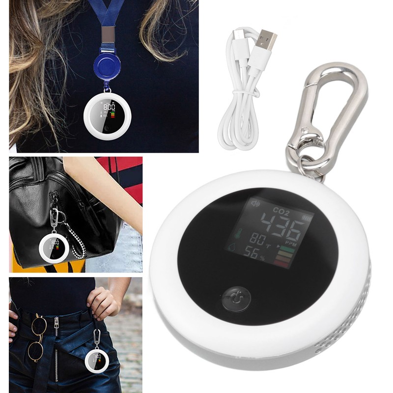 Infrared Mini CO2 Detector 3 in 1 Portable LCD Temperature