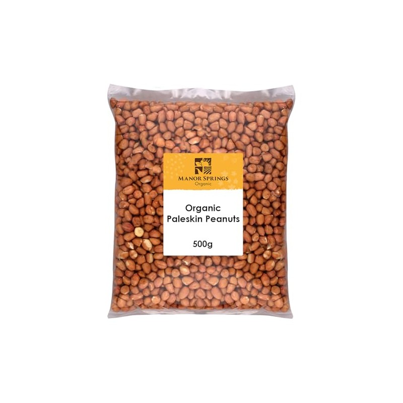 Organic Paleskin Peanuts 500g by Manor Springs Organic