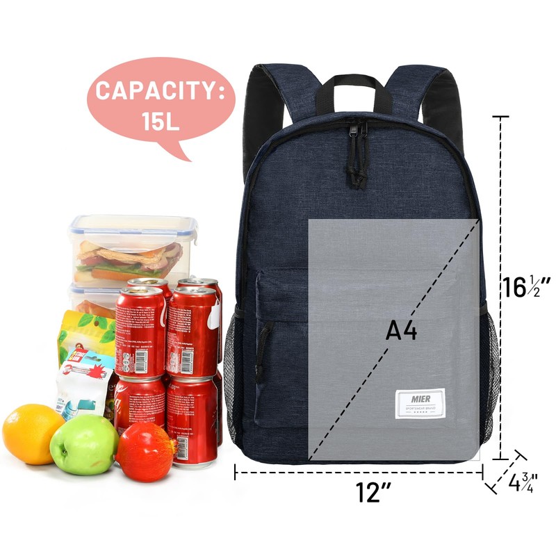 MIER Insulated Backpack Cooler Small Leakproof Lunch Back Pack with
