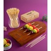 FOOGO Green 250pcs Bamboo Skewers, Small 15cm, Sturdy Eco-Friendly Wooden