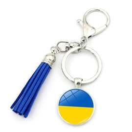 Ukraine Flag Key Chain Charms Keychains Keyrings Metal Plated Keychain Gift Car Keyring Cute Bag Charm Key Holder for Keys