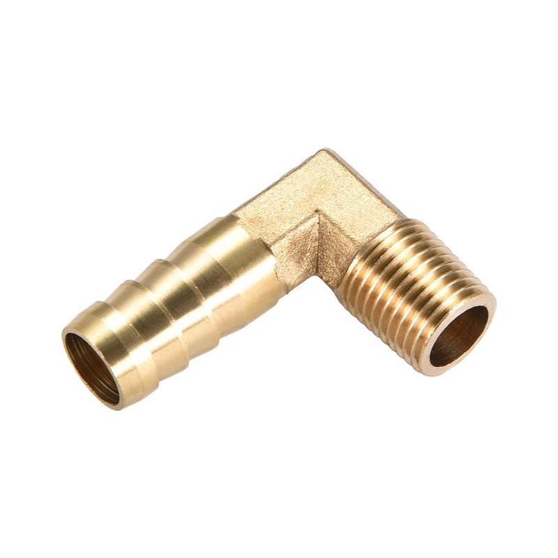 sourcing map Brass Barb Hose 90 Degree Elbow 6mm Spikes