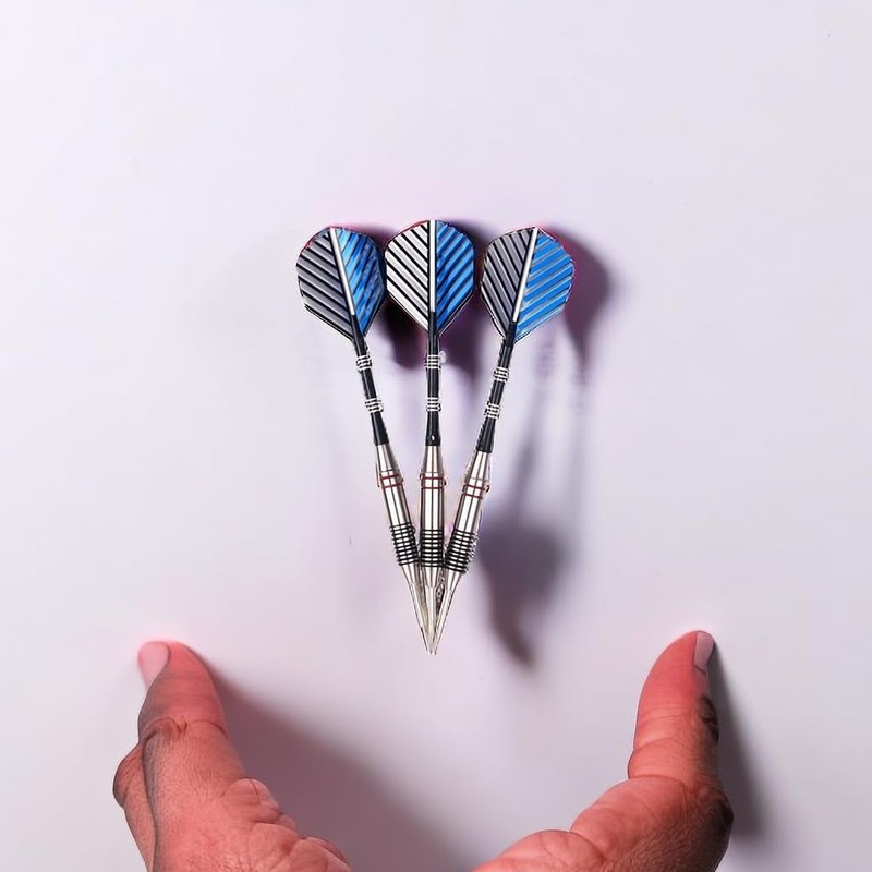 FUZVOL Professional Darts Set Steel Tip-Aluminum Stems Darts Flights with