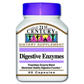 21st Century Digestive Enzymes, 60 Capsules
