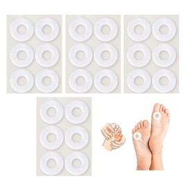 Natiform Protective Pads, 4 Sheets, Pack of 24 (White, Round (Diameter about 3.5cm))