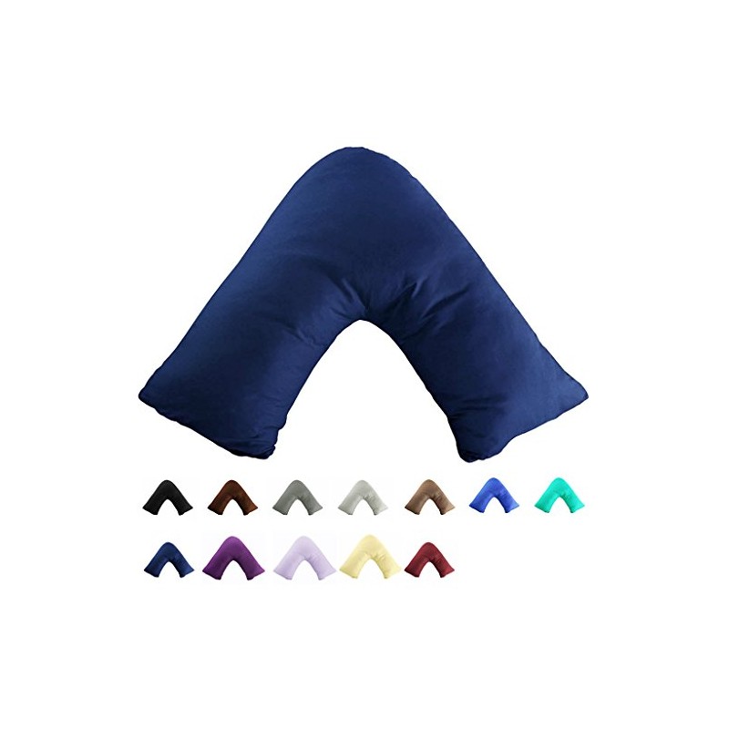 Gyulin 100% Cotton 300TC Soild Envelope Style V Shaped/Tri/Boomerang Standard