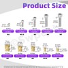 Swpeet 385 Pieces 5 Sizes M2 M2.5 M3 M4 M5