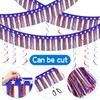 4th/Fourth of July Patriotic Decorations Set-2Packs 39 Feet Red White