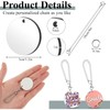 72Pcs Sublimation Keychain Blanks Bulk Set Double Sided Round DIY