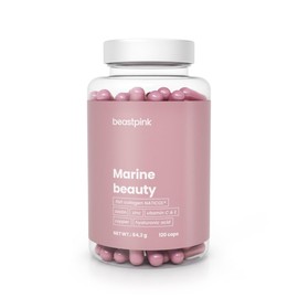 BeastPink BeastPink Marine Kollagen Komplex fr Frauen - Enth?lt Fischkollagen NATICOL? & Hyalurons?ure, aktives marines Kollagen mit Vitamin C, E, Zink & Kupfer fr Haut, Haare & N?gel, 120 kaps