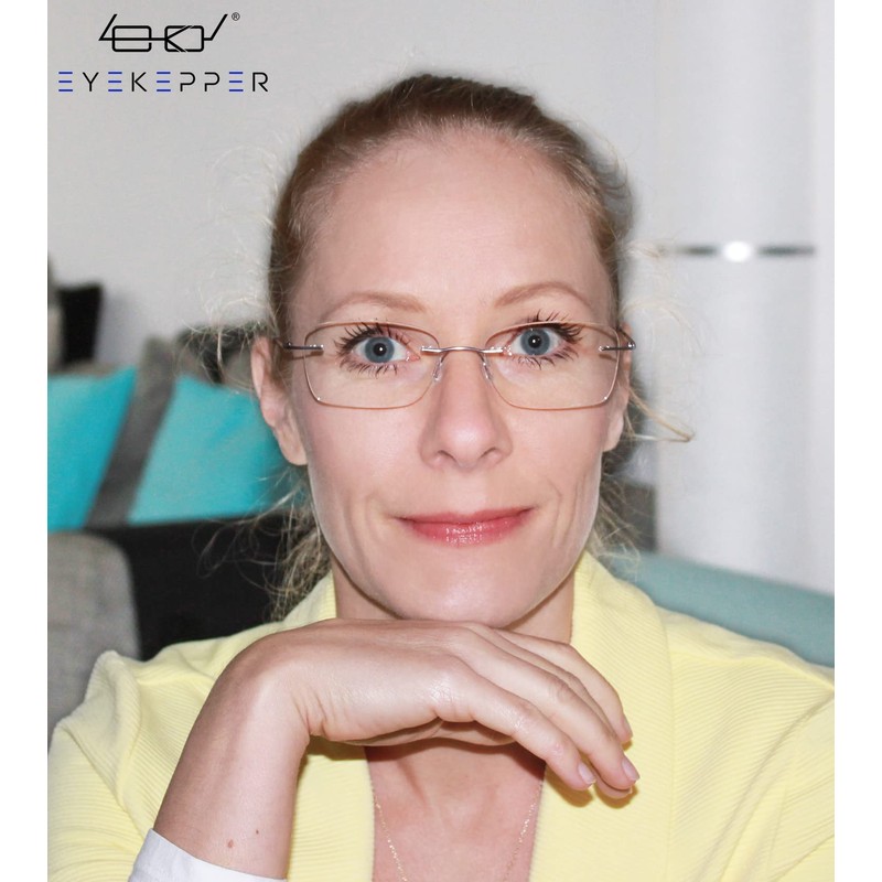 Eyekepper Gafas de lectura sin marco para mujer, lectores ligeros