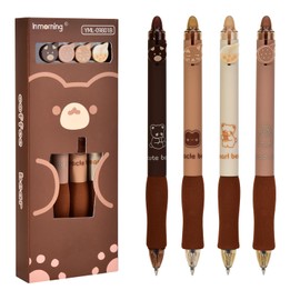 Linkgood Linkgood 4 Stück Radierbarer Kugelschreiber, Radierstift, Kuli Radierbar, Radierbarer Stifte, Erasable Pen Set einziehbare Tintenroller Radierbar für Studenten Geschenk, Schul-/Bürobedarf(0,5mm Blau)