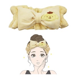 Morimoto Sangyo Sanrio Hairband, Character Goods, After Bath, Hair Clip, Cute, Pool, Face Wash, Bath Supplies, Ribbon, Fluffy, Pompompurin, pom pom pudding