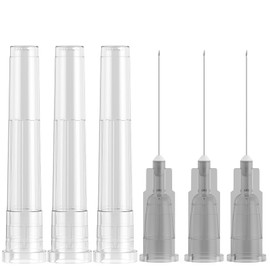 27G 1 Inch 100 Pack Luer Lock Disposable with Cap for Lab Supplies, Industrial Accessories 25mm