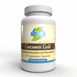 Priority One Vitamins, Curcumin Gold 45 Vegetarian Capsules, TurmiPure Gold™ is The World’s First bioequivalent Turmeric Extract*