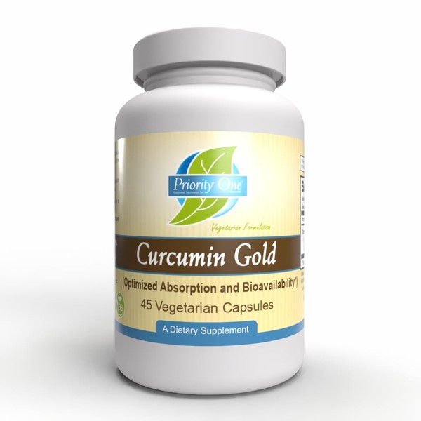 Priority One Vitamins, Curcumin Gold 45 Vegetarian Capsules, TurmiPure Gold™