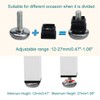 sourcingmap Adjustable Feet 20 x 20mm Inserts Furniture Table Glide