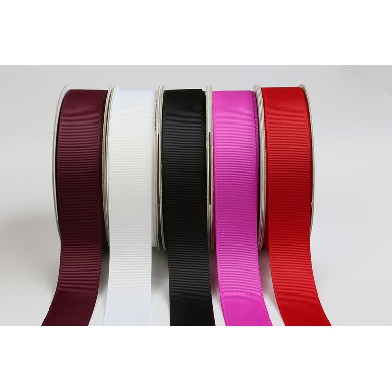 IDECORRIBBONS Horizontal 1.0 inch (25 mm) Polyester Grosgrain Ribbon, Height