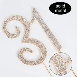 Decoración para tarta de LINGPAR con cristales brillantes (31-Silver)