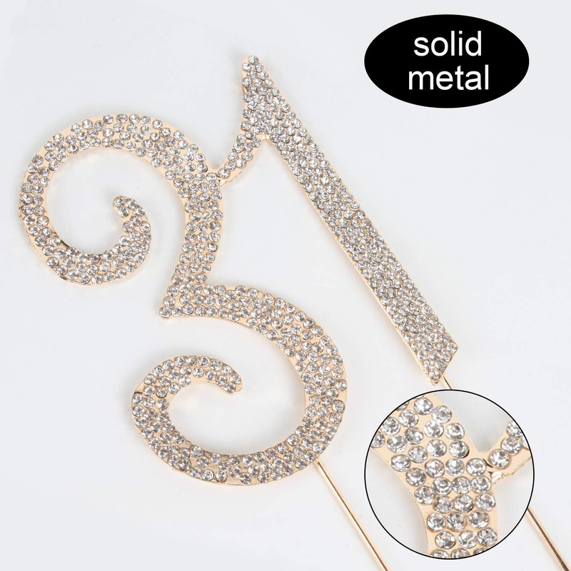 Decoración para tarta de LINGPAR con cristales brillantes (31-Silver)