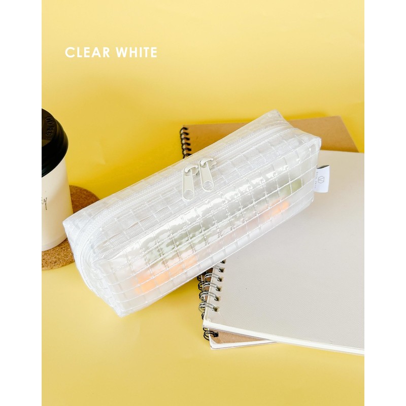 PACO-TRAY Clear Pen Case Pouch, Accessory Case, Pencil Case, clear