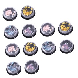 FRCOLOR 12pcs Nail Art Stickers Mini Butterfly Decorations for DIY Manicure Easy to Apply Safe Material for Home and Salon Use