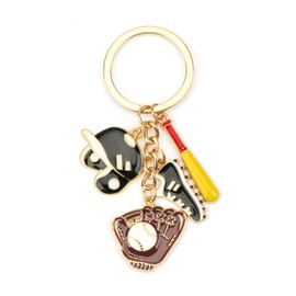 MUCOOS Baseball Sports Keychain, Baseball Cap and Shoe Charm, Friendship Keychain Gifts, Bag Accessories for Baseball Lovers