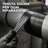 NIPA IT Nastro Americano Telato Nero, 50mm x 25 metri,