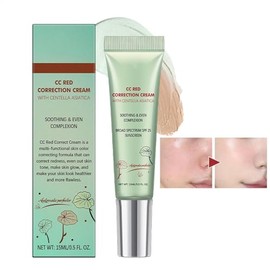 CC Cream con Centella Asiática, CC Red Correct Crema, Correctora de Color con SPF 25, Crema Hidratante con Color, Base De Maquillaje Ligera De Cobertura
