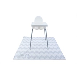 Tiddlers & Nippers Large 130cm x 130cm Reusable Splash Splat Mat | Waterproof, Machine Washable, Anti-Slip | for Meal Times Under High Chair, Picnics, Crafts, Play Mat, Table Cloth (Yeah Chevron!)