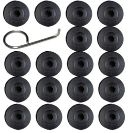 20Pcs Wheel nut Covers with Removal Tool- 17mm,Car Wheel Lug nut Covers auto tire Bolt caps, Wheel Bolt Cover dismantle Replacement 1K0 601 173 for VW, Jetta,Passat GTI, CC （Black）