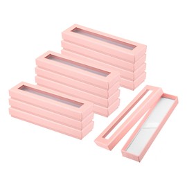 PATIKIL Pen Gift Box, 12 Pack Empty Pen Case Cardboard Case with Clear Window Pen Presentation Display Box for Pencil Ballpoint Jewelry Business Office, Pink