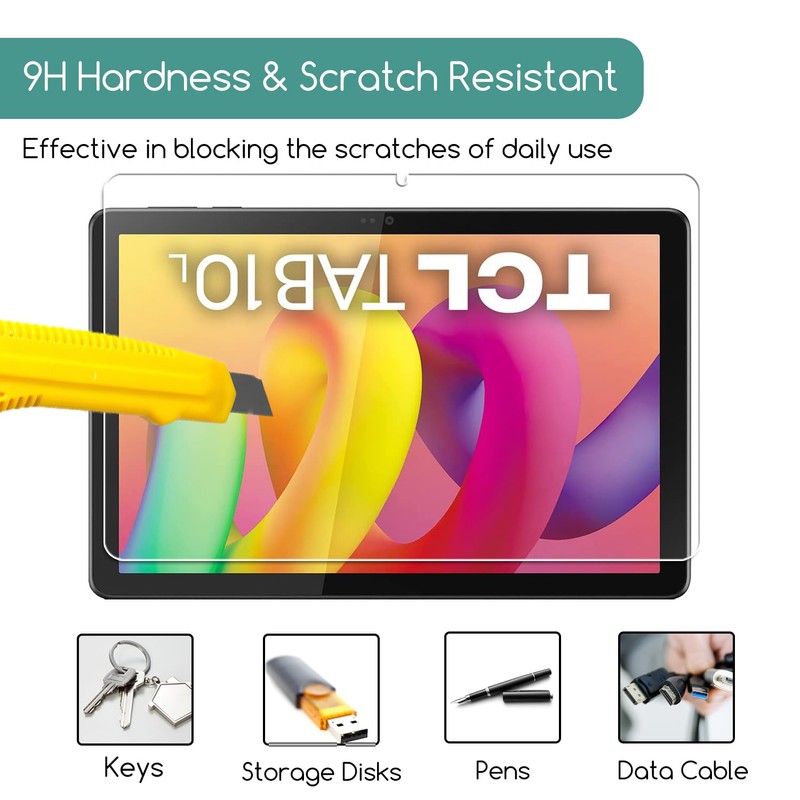KEANBOLL 2-Pack Tempered Glass Screen Protector for TCL TAB 10