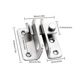 YUE Qin Shed Latch and Padlock Door Lock Hasp Stainless Steel Locks for Shed Doors,Door Bolts for Internal Doors Flip Latch Safety Door Lock with Matching Screws (Open on Left)