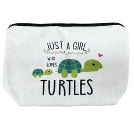 Sea Turtle Gifts for Women Travel Toiletry Bag Turtle Beach Makeup Bag Cosmetic Bag Sea Turtle Decor Birthday Gifts for Girls Daughter Sister Friends Christmas Gifts for Women Just A Girl