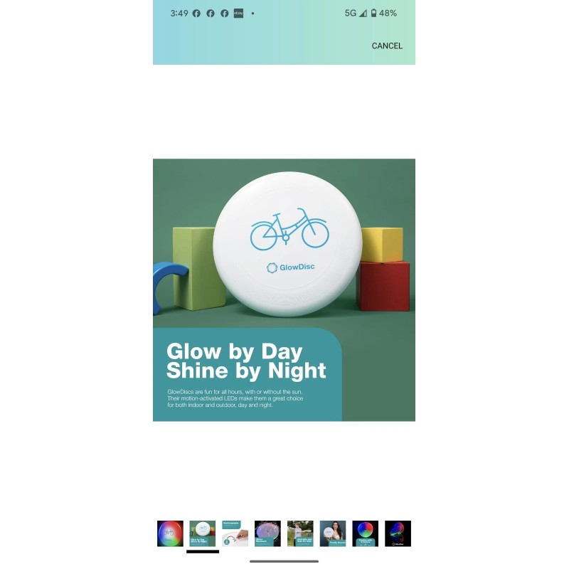 GlowDisc LED Light Up Flying Disc Frisbee, Cute Designs, Motion