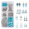SUNNYCLUE 1 Box DIY 10 Pairs Turquoise Bead Dangle Earrings