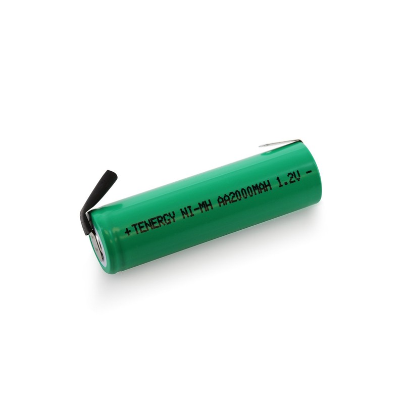 Tenergy AA 1.2V NiMH 2000mAh Flat Top Rechargeable AA Batteries