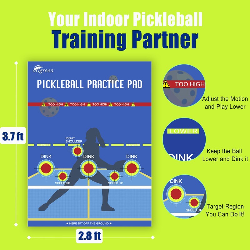 Pickleball Practice Pads - Dink Master Exercise Rebounder Aids (Blue,